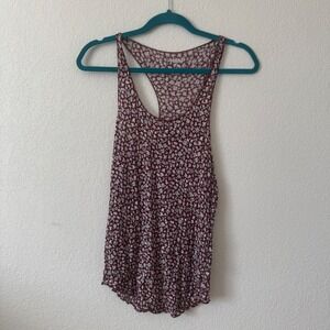 Mudd Floral Tank Top - Pink and White